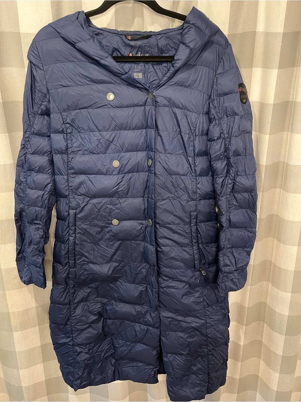Pajar Navy Long Quilted Puffer Coat packable